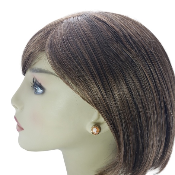 Vintage 14 Karat Yellow Gold Cameo Earrings #13289 - Picture 6 of 7